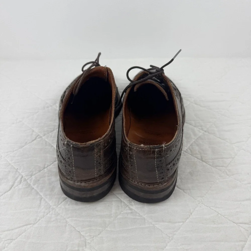 Allen Edmonds Aberdeen Mens 11 D Brown Leather Wingtip Derby Dainite‎ Sole 8022